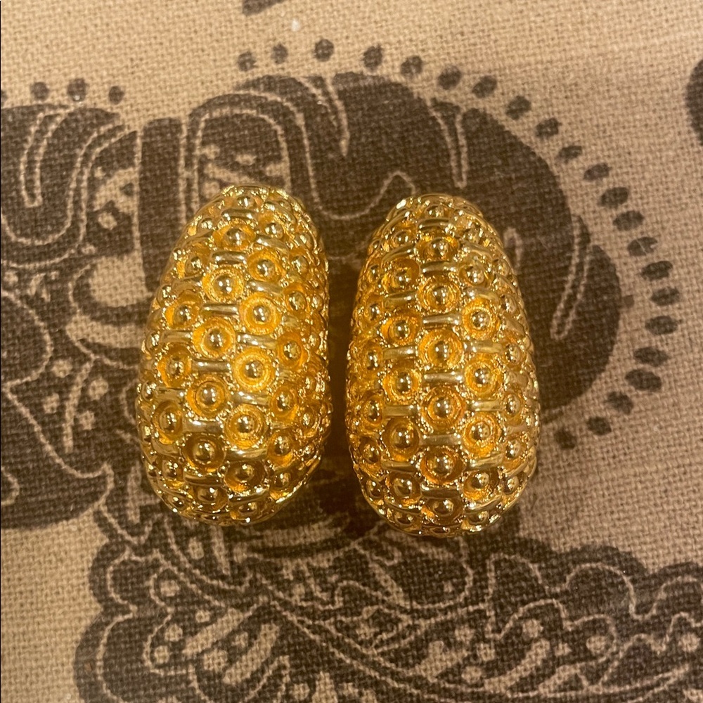 Vintage St. John Elegant Gold-Toned Earrings